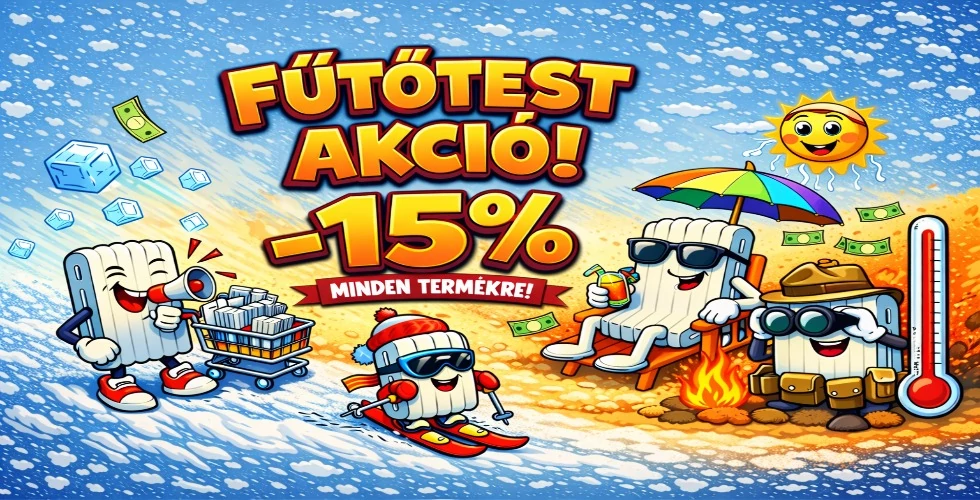 Fűtőtest akció! -15% a készlet erejéig